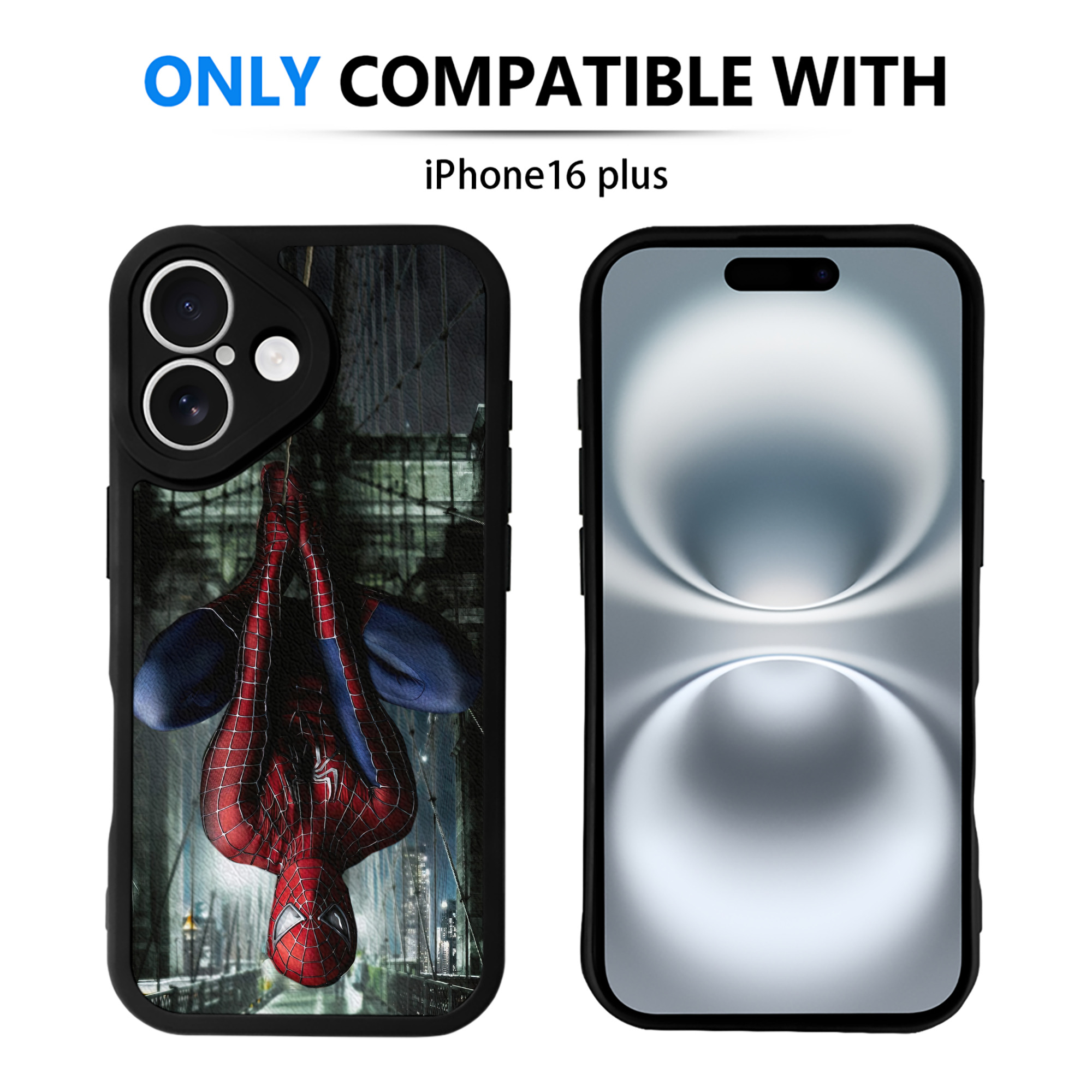 Spider Man スパイダーマン 【iPhone 16シリーズ対応】シリコンスマホケース（レザー調） 材質：シリコン